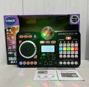 展示品 ★ VTech Kidistar DJ Mixer DJミキサー ターンテーブル ミラーボール 15曲内蔵 2000サウンド Bluetooth 録音 ゲーム おもちゃ