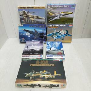 【 送料無料 】 戦闘機 プラモデル 7種セット 零式 二一型 五二型 F-100D F-8E F-5E Su-47 A-10A タミヤ ホビーボス 模型 趣味 ジャンク品