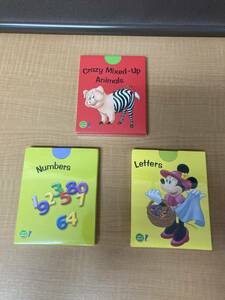 ◎送料無料 未開封 ワールドファミリー ミッキーマジックペン用 カードゲーム 3種セット Letters Numbers/Colors Crazy Mixed-up Animals