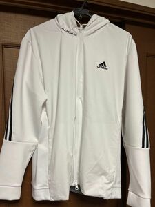 adidas ファブリックミックス 長袖フルジップフーディージャケット