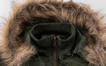 新入荷 秋冬 メンズ ミリタリージャケット ウィンドブレーカー ジップアップパーカー 厚手 裏起毛 フード取り外せ可能 M~4XL 黒_画像3