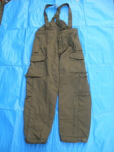 オーストリア軍,寒冷期用オーバーオール,サスペンダー付きパンツ,1986年製新品,size(88-92),(腰88cm,全長100cm,股下67cm),(24-1-13-2)