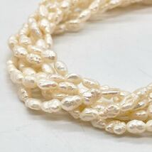 ■淡水パールネックレス5点おまとめ■j 約217.0g 真珠 ケシ バロック ベビー pearl Pearl necklace accessory jewelry silver DA0 ②_画像3