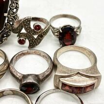 ■ガーネットリングおまとめ■j 重量約76.0g garnet ジュエリー jewelry リング ring 指輪 アクセサリー accessory silver CE0_画像4