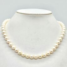 ソーティング付き!!■アコヤ本真珠ネックレス■j 約37.5g 約7.5~8.0mm あこや パール pearl necklace jewelry accessory silver EA3/EB0_画像1