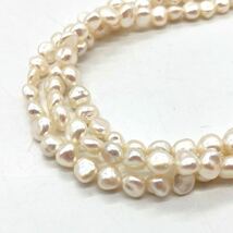 ■淡水パールネックレス6点おまとめ■j 約273.0g 真珠 ケシ バロック ベビー pearl Pearl necklace jewelry silver DA0 ④_画像3