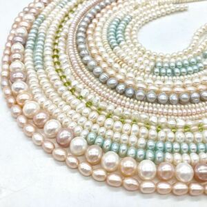 ■淡水パールアクセサリーパーツおまとめ■j 重量約307.0g 淡水真珠 ケシ バロック ベビー pearl Pearl necklace accessory ルース CE0