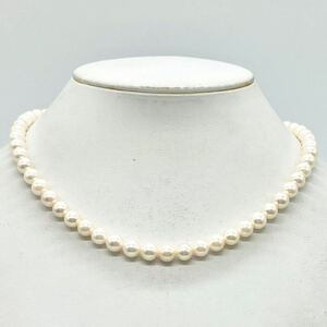 ■アコヤ本真珠ネックレス■f 約31.5g 約7.0mm バロック パール pearl necklace accessory jewelry silver DC4/EC0