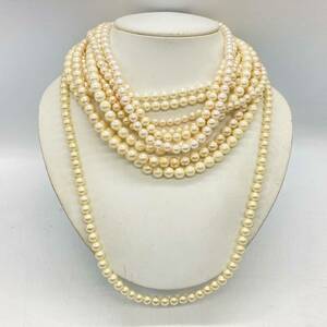 ■パールネックレス10点おまとめ■j約241g 真珠 pearl Pearl 貝パール アクセサリー accessory necklace ネックレス jewelry silver CE0