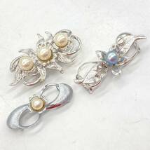 ■パール帯留9点おまとめ■j重量約67g パール 真珠 アコヤ 貝パール 和装小物 accessory jewelry シルバー silver 925 CE0_画像3