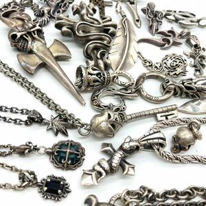 ■シルバーアクセサリーおまとめ■j 重量約445g ネックレス ペンダントトップ ゴシック Gothic m'sパトリックコックス カラーストーン DA0