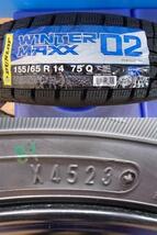 【東大宮】お買い得 スタッドレスSET ダンロップ WM02 155/65R14 155 65 14 中古モデューロ 14X4.5 +40 4H 100 ホンダ車に_画像9