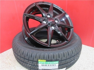 新品4本SET Human line HS-08 B 4.5 ダンロップ EC204 2023年 165/65R14インチ MR02系 ハスラー フレアクロスオーバー デリカD:2