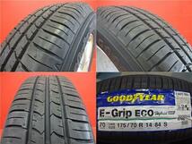 フィット ヴィッツ 175/70R14 夏タイヤセット 【中古】ZACK 14X5.5+45 4H100 【新品】2022年製 グッドイヤー eグリップEG01 175/70R14 送料_画像6