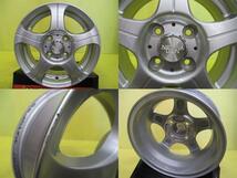 パッソ ブーン 中古冬タイヤ 中古アルミ 155/80R13 グッドイヤー アイスナビ7 2021年製 NIRVANA LEON 5.0J 13 4/100 +35 シルバー_画像7