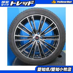 【送料無料】中古 ミシュラン X-ICE3+ 215/45R17 91H 中古 TEAD SNAP 17インチ アルミ ホイール ブラックポリッシュ 4本セット