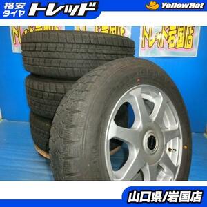 送料無料 中古 スタッドレス グッドイヤー アイスナビ7 195/65R15 91Q ホイール 4本 アルテッツァ オーリス チェイサー セレナ