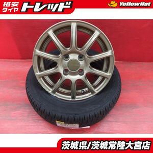 中古ホイール 新品夏タイヤ セット 22年製 ダンロップ エナセーブ EC204 165/65R14 エコフォルム CRS131 14インチ タンク ルーミー等