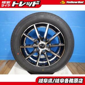 中古ホイール+新品タイヤ４本 ユーロストリ－ム 16x6.5J+48 5H114.3 + ダンロップ エナセーブ RV505 205/60R16 ノア ジューク 等