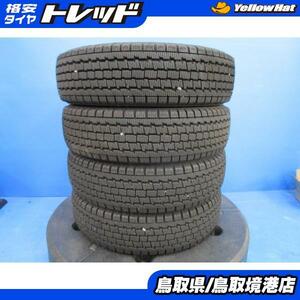 中古 冬タイヤ ４本 ブリジストン W300 145/80R12 80/78N 2022年製 6PR 国産タイヤ 軽バン 軽トラ スタッドレス