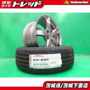 リーフ オーリス アイシス ブレイド アクセラ シビック 中古 STYTZ 16インチ 新品 ARROWSPEED 205/55R16 セット 日産 トヨタ マツダ