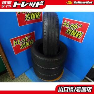 送料無料 中古夏タイヤ 4本セット ダンロップ エナセーブ EC300 185/65R15 88S 2018年製 bB プレミオ ウィングロード ティーダ フリード ブ