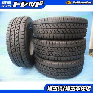 ハイエース カムロード 中古 ブリヂストン ブリザック W979 215/65R15 110/108L LT 4本セット スタッドレスタイヤ 深溝 バリ山 2021年