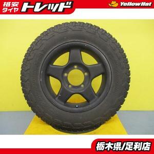 ジムニー 中古 4本 ヨコハマ GEOLANDAR X-AT 195R16C 104/102Q 6PR + 自家塗装 4X4エンジニアリング ブラッドレー JB64W JB23W 足利