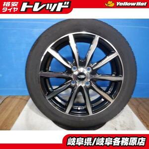 中古 タイヤホイールセット TEAD SWING 15x4.5J+45 4H100 + トーヨータイヤ SD-K7 165/55R15 軽自動車のインチアップに！