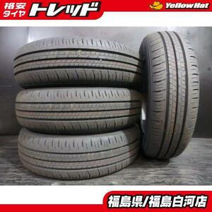 中古 4本 165/65R14 23年製 ダンロップ エナセーブ EC300+ 国産 ヒゲ付 ライン付 新車外し 良品 タンク トール ルーミー パッソ 白河