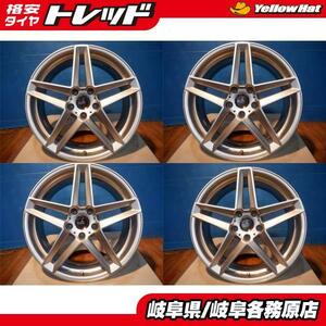 【最終値下げ】中古 4本 Weds Delmore LGH 19インチ 8.0J+45 5H PCD 120 ホンダ純正球面ナット対応 アルミホイール レジェンド専用