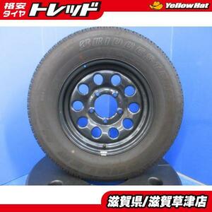 4本 スズキ ジムニーシエラ 純正 JB74W 15インチ 5穴 PCD139.7 中古 黒 スチールホイール 夏用 夏タイヤ 195/80R15 ブリヂストン 国産