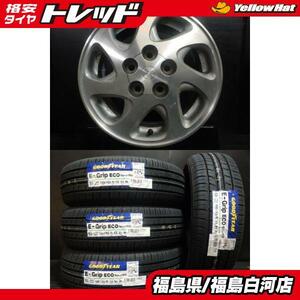 夏組 4本セット 新品 195/65R15 91H グッドイヤー Efficient Grip EG01 22年製 ＆ 中古アルミ 6.0J-15 5/114.3 +45 ノア ヴォクシー 白河