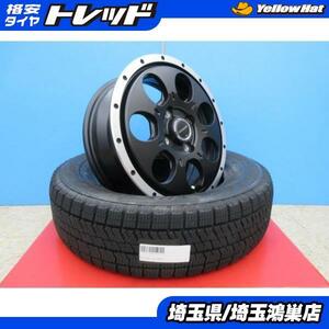 MID ROADMAX WO-7 14x4.5J+45 4H-100 新品4本＆BS BLIZZAK VRX2 165/70R14 22年製造 中古4本セット タフト MA26～36型 ソリオ 等に 鴻巣