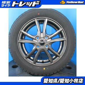 新品 グットイヤー アイスナビ7 155/65R14 75Q スタッドレスタイヤ 2023年製造 中古 ウエッズ ニルバーナ 14インチ 4.5J インセット45 4本