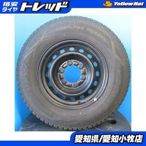 中古 スタッドレスタイヤ ダンロップ ウィンターマックス SV01 195/80R15 2020年製造 中古 トヨタ ハイエース 純正 鉄 15インチ 6.0J イン