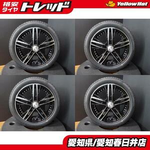 在庫処分 即決 送料無料 新品 サマータイヤ ウィンラン R330 165/55R15 アグレッサー AG-014 15インチ 4穴 100 ブラックポリッシュ アルミ