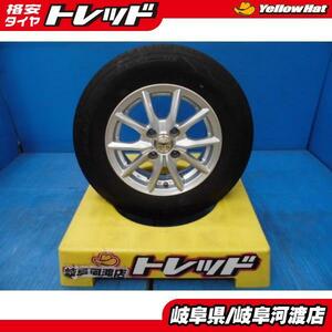 送料無料 165/80R13インチ お値打ち セット品 入荷 【 サクシード 等】中古 ダンロップ スパイダー 4本set 2020年製造 プロボックス