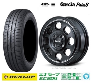 取寄せ品 4本 MID Garcia パーム8 B ダンロップ EC204 22年 165/60R15インチ キャストアクティバ ピクシスジョイC デリカミニ 4WD