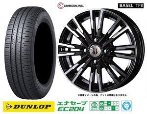 4本SET CRIMSON バーゼルTF8 4.5J ダンロップ EC204 2023年 165/65R14インチ MA05系 ソリオ MR01系 ハスラー MS フレアクロスオーバー