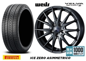 取寄せ品 4本SET WEDS スポルト2 6.5J+40 5H-114.3 ピレリ アイスゼロ アシンメトリコ 195/65R16インチダウン 60系 プリウス E-Four