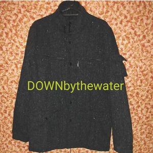 DOWNbythewater 黒　中綿コート　内側キルティング　M アコードネック　6-13