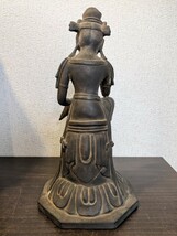 珍品 仏教美術 仏像 乾漆　如意輪観音菩薩　三十三間堂　国賓佛體修理所謹作　共箱付き　蔵出し　骨董品　アンティーク品　Y627_画像4