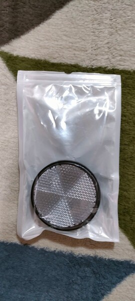 新品★汎用●丸型リフレクター/反射板◆ホワイト/白■M6ナット付属▼送料無料▲車検対策に☆カブ,モンキー,グロム,レブル交換用途