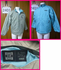 Бесплатная доставка ★ Aigle и Batting Zip Jacket xs Функциональный ватин [Commormax Classic] Комфортный серый x бирюзовый синий