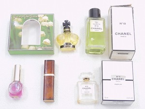 2401-0079●宝市/シャネル/エルメス他/N°19/EDT/香水等/5点組/空瓶含/まとめて/CHANEL/HERMES(梱包サイズ80)