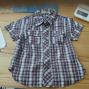 BeBe Bebe 90 short sleeves shirt check pattern 