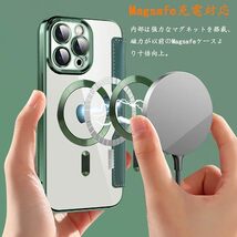 ◆iPhone 13 pro max ケース 手帳型 magsafe対応背面 透明 クリア PU革 レザー マグセーフ カード入れ アイフォン13プロ マックス ケース _画像3