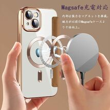 即決iPhone 14 クリアケース アイフォン14 レザーケース iPhone 14 カバー 透明 MagSafe充電 手帳型 ブラウン_画像8