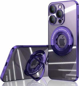 即決iPhone15 Pro Max ケース クリア リング付き メッキ仕上げ レンズカバー付き ソフトTPU MagSafe対応 アイフォン15プロマック カバー